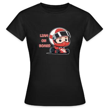Liam on board - Frauen T-Shirt - Schwarz - Vorne - AI Model Female 172 dark (172cm)