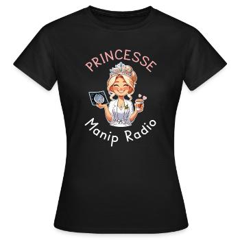 Princesse Manip Radio Manipulatrice Radiologie - T-shirt Femme - noir - Devant - AI Model Female 172 dark (172cm)