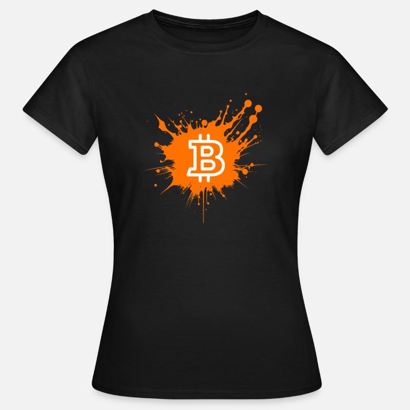 Bitcoin Crypto Cryptocurrency Splash - Women's T-Shirt - black