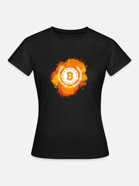 Bitcoin Crypto Cryptocurrency Splash - Frauen T-Shirt - Schwarz