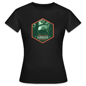 Forêt Huelgoat en armorique : Nature Mystique - T-shirt Femme - noir - Devant - AI Model Female 172 dark (172cm)