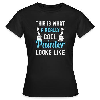 Peintre Peintre - T-shirt Femme - noir - Devant - AI Model Female 172 dark (172cm)