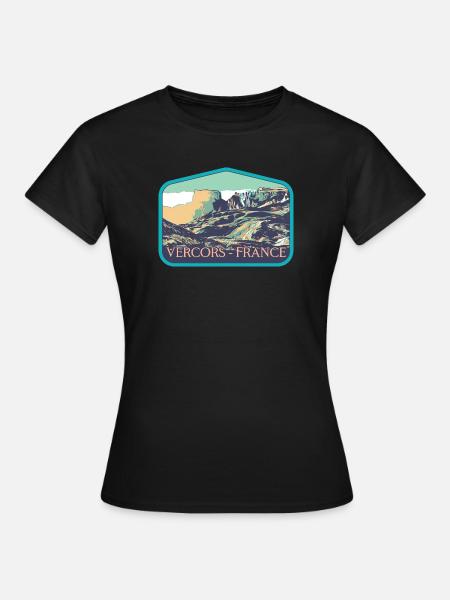 Parc naturel regional Vercors : Nature Majestueuse - T-shirt Femme - noir