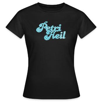 Petri Heil Angler passe-temps motif d’écailles de poisson - T-shirt Femme - noir - Devant - AI Model Female 172 dark (172cm)