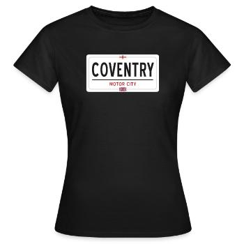 Ortsschild von Coventry - Frauen T-Shirt - Schwarz - Vorne - AI Model Female 172 dark (172cm)