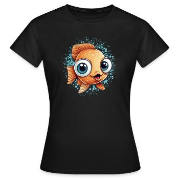 Petit poisson sucré - T-shirt Femme - noir - Devant - AI Model Female 172 dark (172cm)