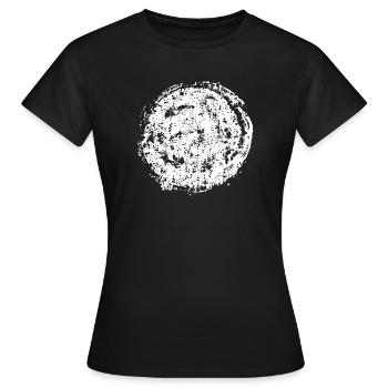 Cercle | L’art | Lune - T-shirt Femme - noir - Devant - AI Model Female 172 dark (172cm)