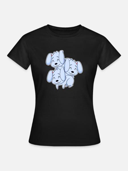 Hase Motiv - Frauen T-Shirt - Schwarz