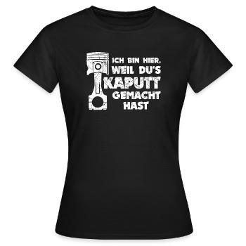 Mechaniker Job Arbeiter Workaholic Statement - Frauen T-Shirt - Schwarz - Vorne - AI Model Female 172 dark (172cm)