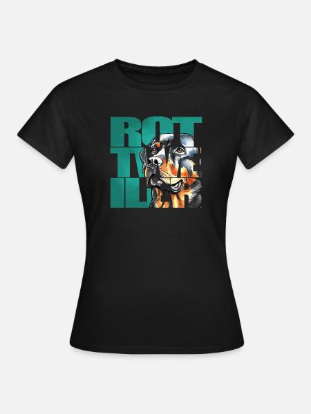 Rottweiler Portrait - Frauen T-Shirt - Schwarz