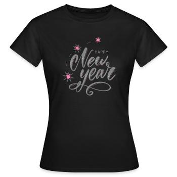 happy New Year - Frauen T-Shirt - Schwarz - Vorne - AI Model Female 172 dark (172cm)