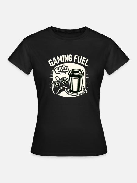 Gaming Fuel Coffee - Frauen T-Shirt - Schwarz