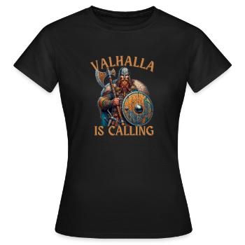 Valhalla is Calling - Women's T-Shirt - black - Front - AI Model Female 172 dark (172cm)