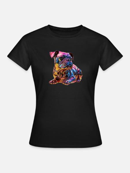 chromatische Bulldogge - Frauen T-Shirt - Schwarz