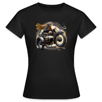 Auf zu neuen Abenteuern - Frauen T-Shirt - Schwarz - Vorne - AI Model Female 172 dark (172cm)