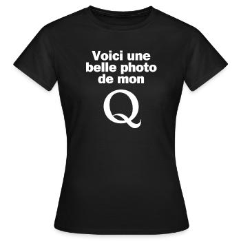 photo, selfie, photographe - T-shirt Femme - noir - Devant - AI Model Female 172 dark (172cm)