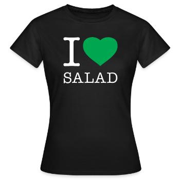 J’ADORE LA SALADE - T-shirt Femme - noir - Devant - AI Model Female 172 dark (172cm)