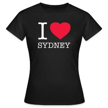I LOVE SYDNEY - Frauen T-Shirt - Schwarz - Vorne - AI Model Female 172 dark (172cm)