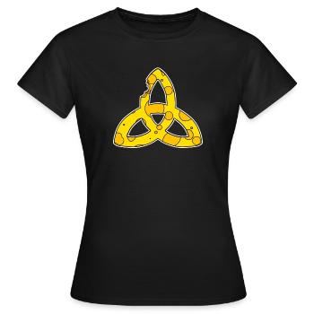 Symbole celtique Symbole Triqueta - T-shirt Femme - noir - Devant - AI Model Female 172 dark (172cm)