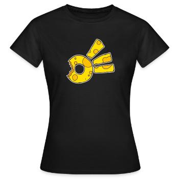 Käse Komet Symbol - Frauen T-Shirt - Schwarz - Vorne - AI Model Female 172 dark (172cm)
