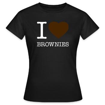 J’ADORE LES BROWNIES - T-shirt Femme - noir - Devant - AI Model Female 172 dark (172cm)