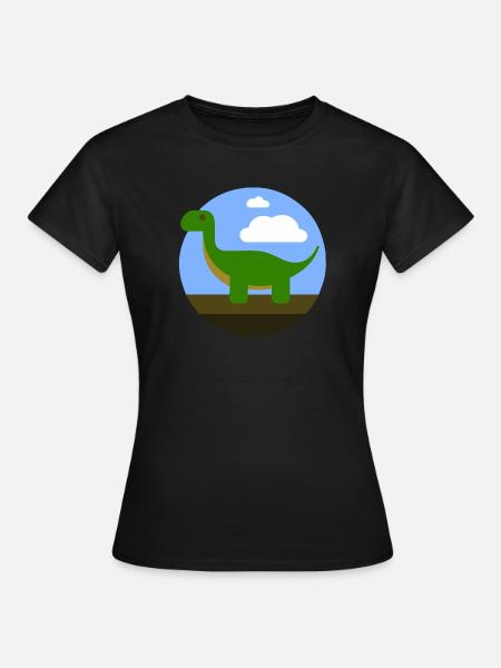 Dino - Frauen T-Shirt - Schwarz