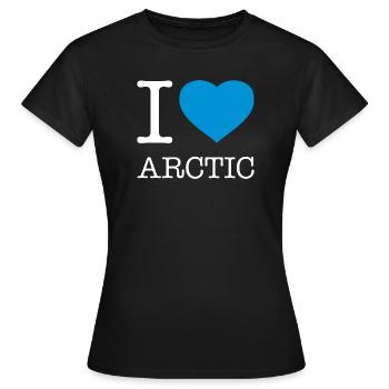 J’ADORE L’ARCTIQUE - T-shirt Femme - noir - Devant - AI Model Female 172 dark (172cm)