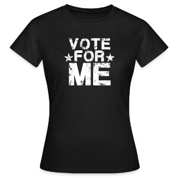 VOTE For Me Weiß - Frauen T-Shirt - Schwarz - Vorne - AI Model Female 172 dark (172cm)