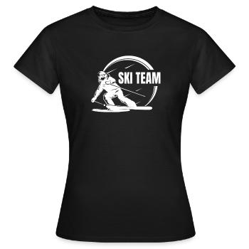 Équipe de ski Skieur École de ski Ski Équipe de ski - T-shirt Femme - noir - Devant - AI Model Female 172 dark (172cm)