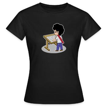 Travail Bourreau de travail Architecte Manager Emploi Carrière - T-shirt Femme - noir - Devant - AI Model Female 172 dark (172cm)