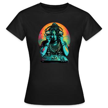 Déesse DJ - T-shirt Femme - noir - Devant - AI Model Female 172 dark (172cm)