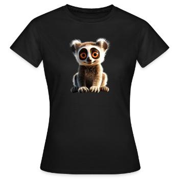 Amoureux des lémuriens à queue annelée Lémurien lémurien à queue annelée Maki lémurien à queue annelée - T-shirt Femme - noir - Devant - AI Model Female 172 dark (172cm)