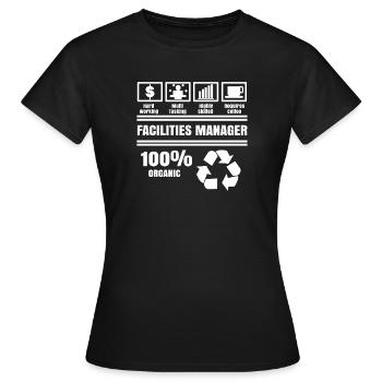 Gestionnaire, Superviseur de travail, Énoncé de carrière - T-shirt Femme - noir - Devant - AI Model Female 172 dark (172cm)