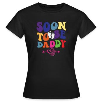 promotrd d’être papa, nouveau papa grossesse - T-shirt Femme - noir - Devant - AI Model Female 172 dark (172cm)