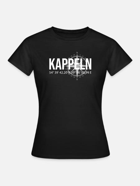 Koordinaten Kappeln - Frauen T-Shirt - Schwarz