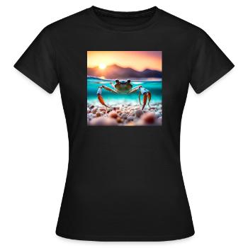 Crabe sous l'eau - T-shirt Femme - noir - Devant - AI Model Female 172 dark (172cm)