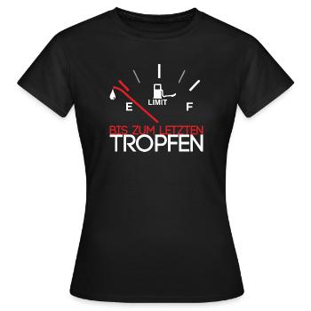 Jusqu’à la dernière goutte - T-shirt Femme - noir - Devant - AI Model Female 172 dark (172cm)