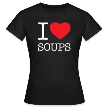 J’ADORE LES SOUPES - T-shirt Femme - noir - Devant - AI Model Female 172 dark (172cm)