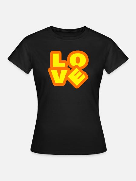 LOVE - Frauen T-Shirt - Schwarz
