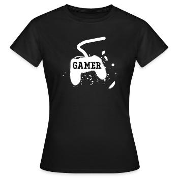 Console de jeux - T-shirt Femme - noir - Devant - AI Model Female 172 dark (172cm)