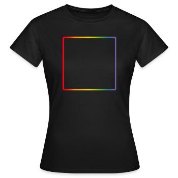Rainbow Frame LGBT DEMO - Women's T-Shirt - black - Front - AI Model Female 172 dark (172cm)