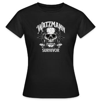 Watzmann - Survivor - Frauen T-Shirt - Schwarz - Vorne - AI Model Female 172 dark (172cm)