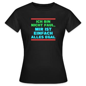 Je ne me soucie pas de la déclaration - T-shirt Femme - noir - Devant - AI Model Female 172 dark (172cm)