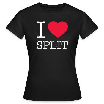 I LOVE SPLIT Croatia Kroatien - Women's T-Shirt - black - Front - AI Model Female 172 dark (172cm)