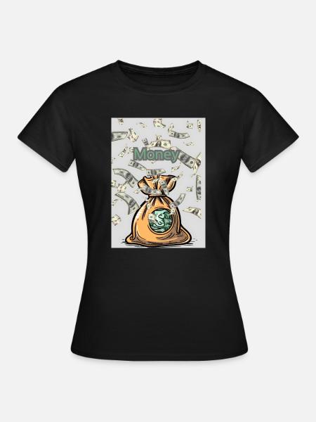 Money voller Geldsack - Frauen T-Shirt - Schwarz