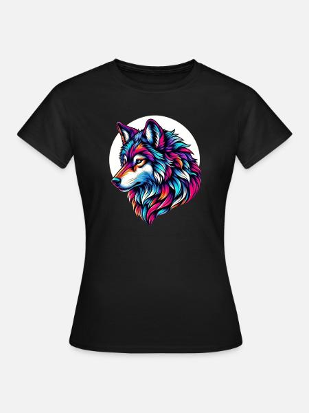 Wolf - Frauen T-Shirt - Schwarz