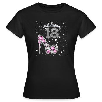 18th Birthday Design - Women's T-Shirt - black - Front - AI Model Female 172 dark (172cm)