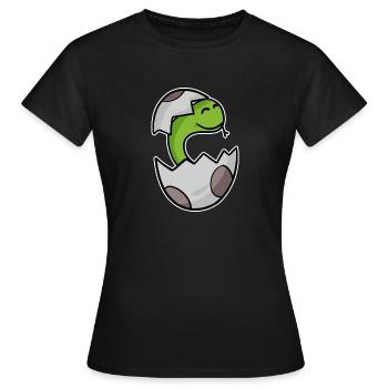 Baby Schlange Kleinkind Motiv - Frauen T-Shirt - Schwarz - Vorne - AI Model Female 172 dark (172cm)
