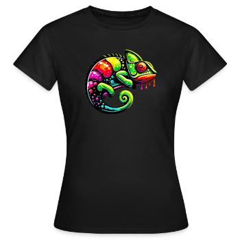 Chameleon - Women's T-Shirt - black - Front - AI Model Female 172 dark (172cm)