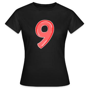 Nine - 9 - Women's T-Shirt - black - Front - AI Model Female 172 dark (172cm)